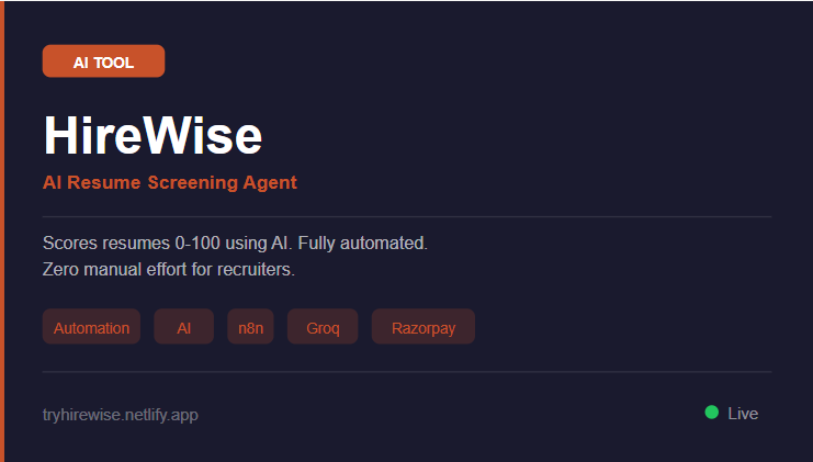 HireWise AI Resume Screening